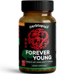 Herbtopia Forever Young Anti Aging Adaptogen Supplement - 60 Vegan Capsules