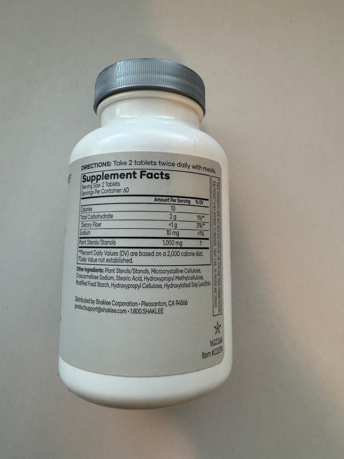Shaklee Cholesterol Complex Plant-Based Formula - 120 Tablets - image 2