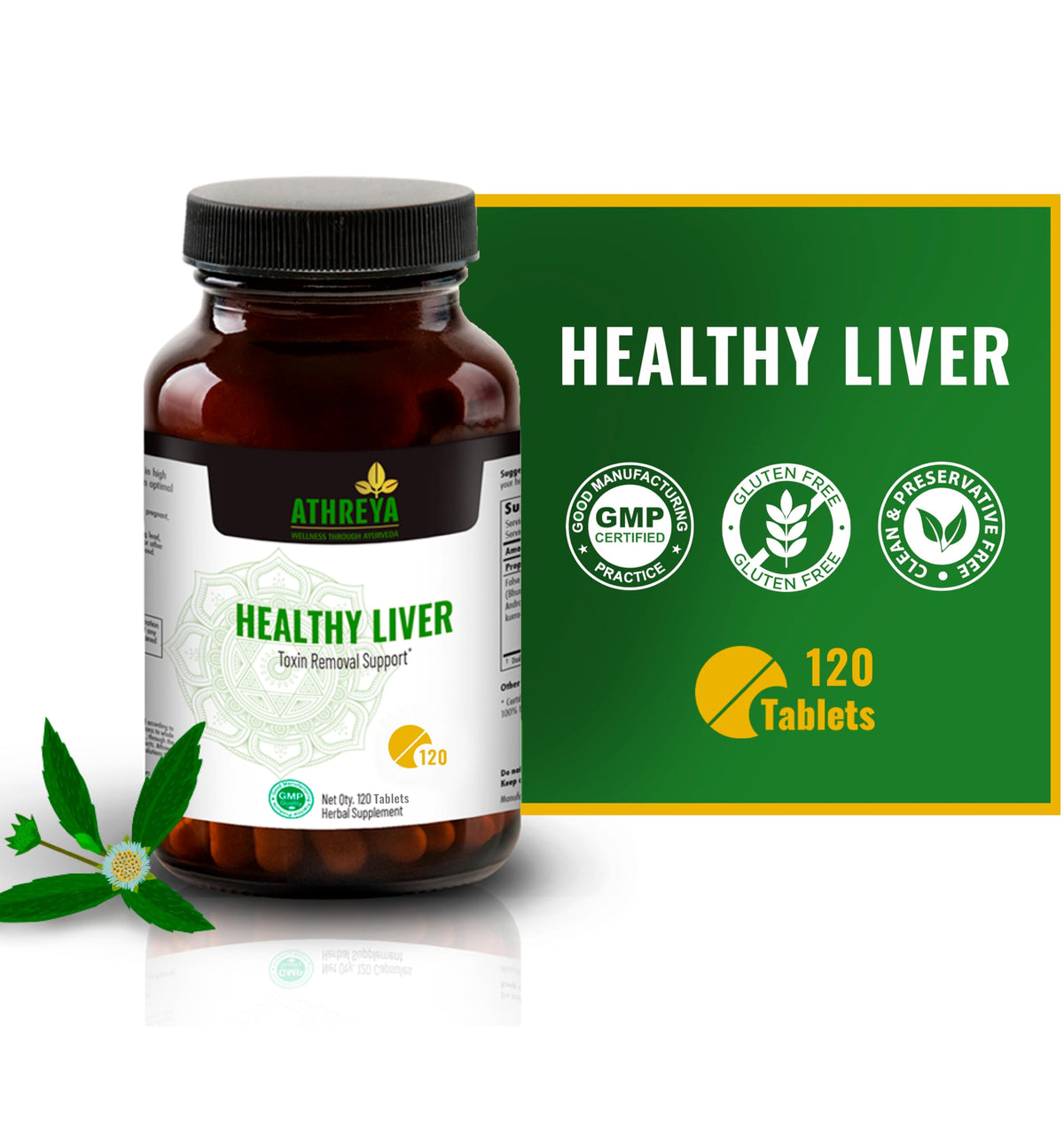 Athreya Herbs Healthy Liver Tablets - 120 Tablets - image 3