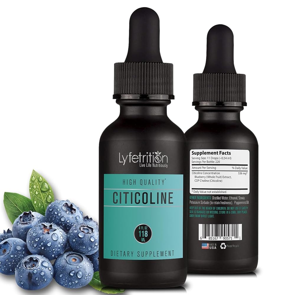 Lyfetrition Citicoline Liquid Drops 536 mg - 4 Fl Oz