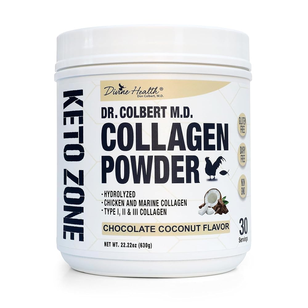 Divine Health Dr. Colbert Hydrolyzed Collagen Powder - 30 Servings