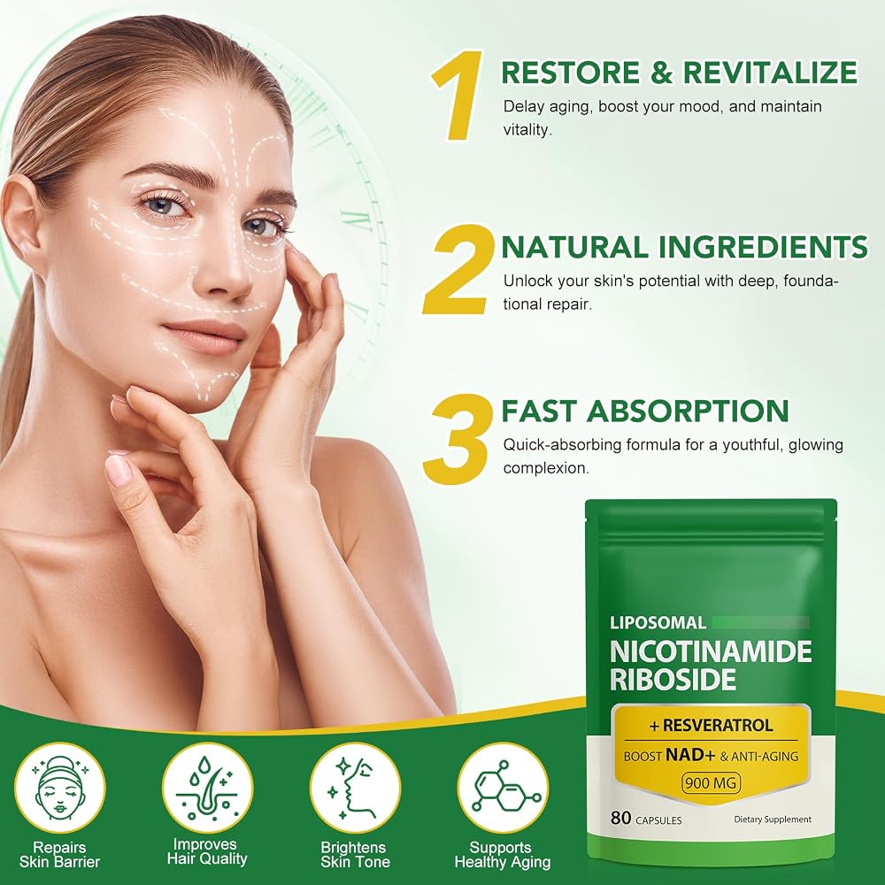 Ruduwu NAD Supplement with Nicotinamide Riboside - 160 Capsules - image 4