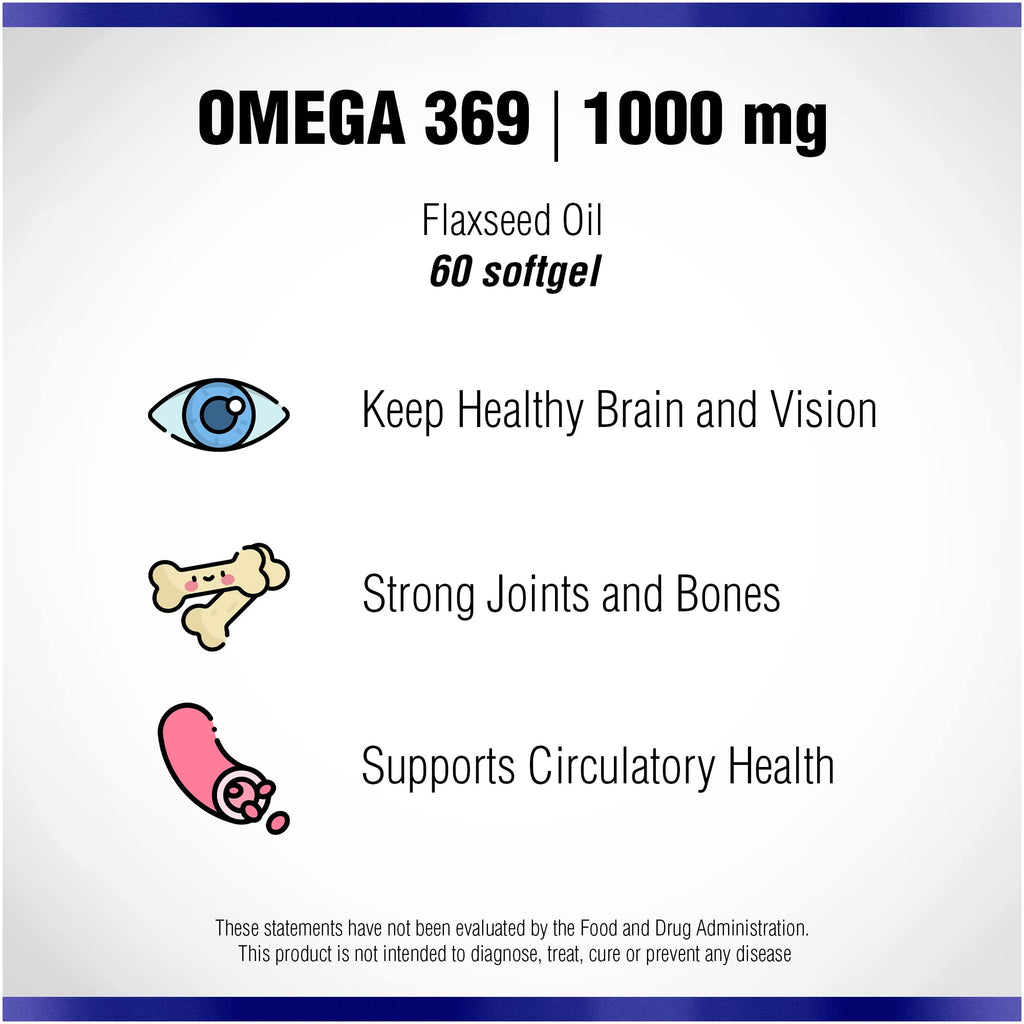 Natural Systems Omega 3 6 9 Flax Seed Oil 1000 mg - 100 Softgels - image 2