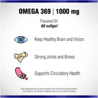 Natural Systems Omega 3 6 9 Flax Seed Oil 1000 mg - 100 Softgels - image 2