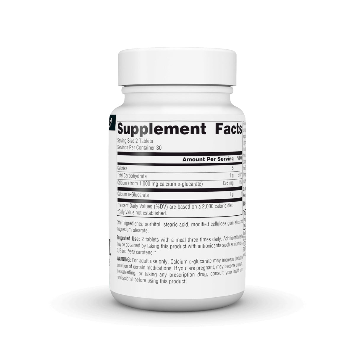 Source Naturals Calcium D-Glucarate 500 mg - 60 Tablets - image 3