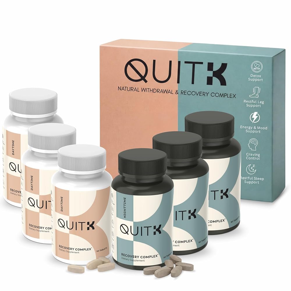 QuitK Withdrawal and Detox Support 30-60-90 Day Supply