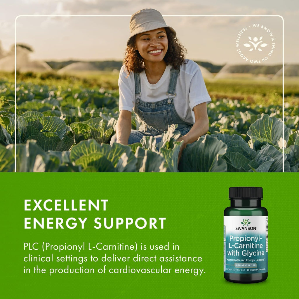 Swanson Propionyl L-Carnitine with Glycine - 60 Vegetarian Capsules - image 6
