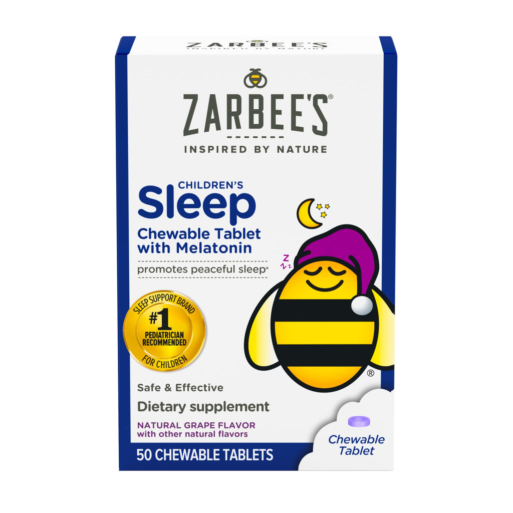 Zarbee's Kids Melatonin Sleep Chewable Tablets 1mg - 50 Tablets