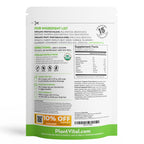 Plantvital Unflavored Organic Vegan Protein Powder - 18 Superfoods