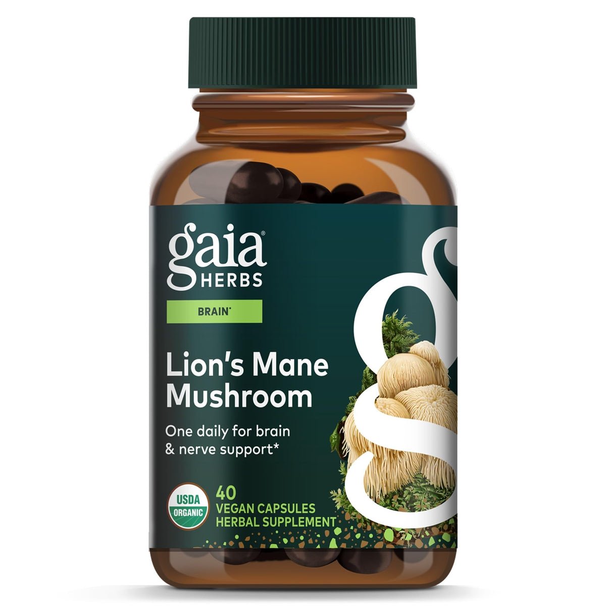 Gaia Herbs Lions Mane Mushroom - Brain & Nerve Health Support
