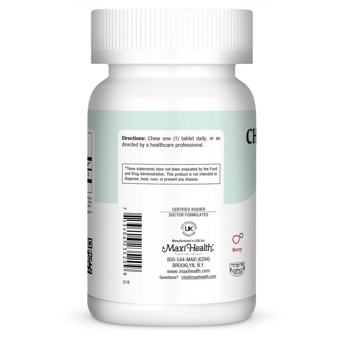 Maxi Health Vitamin D3 1000 IU Chewables - 100 Count - image 3