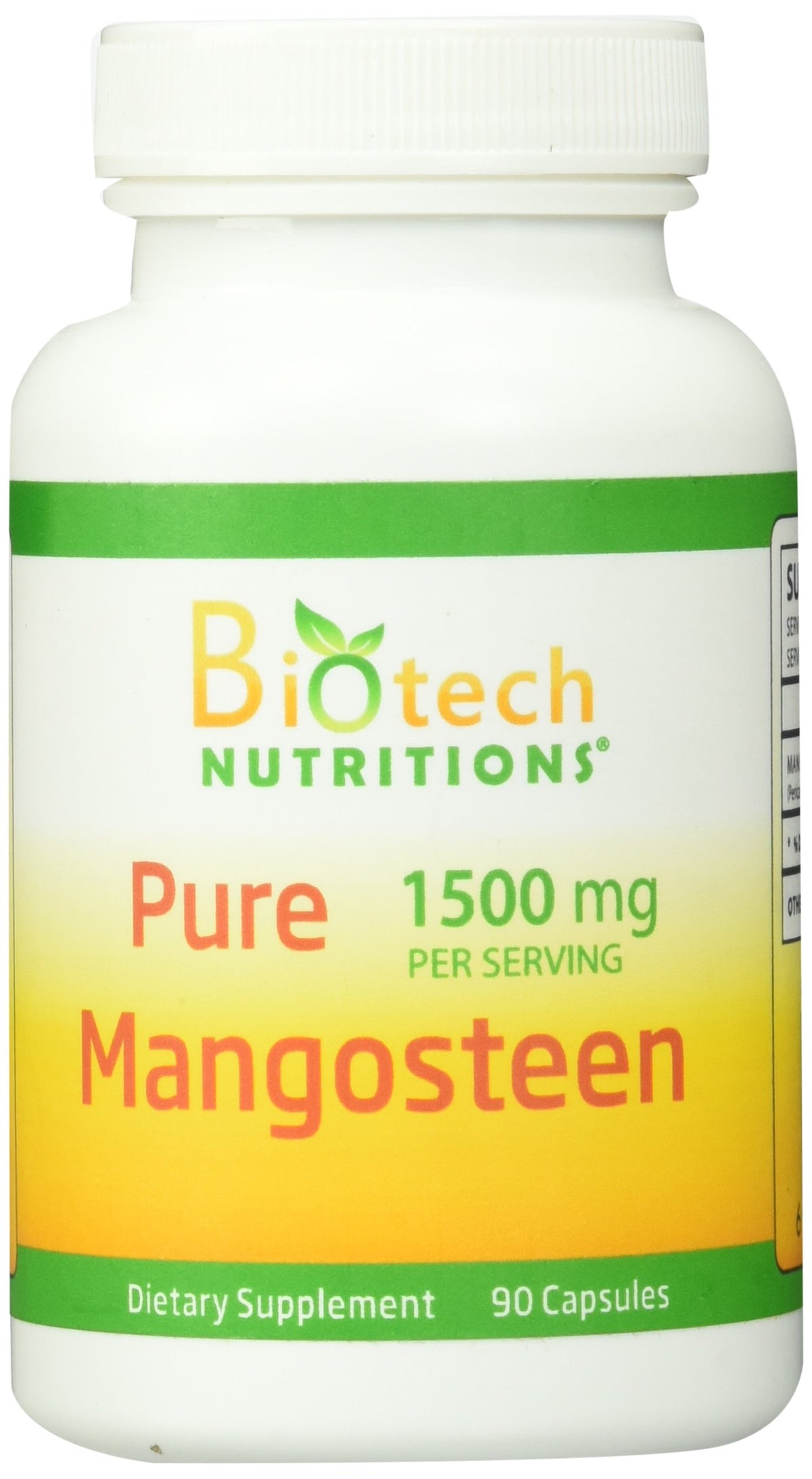Biotech Nutritions Pure Mangosteen 1500 mg - 90 Capsules