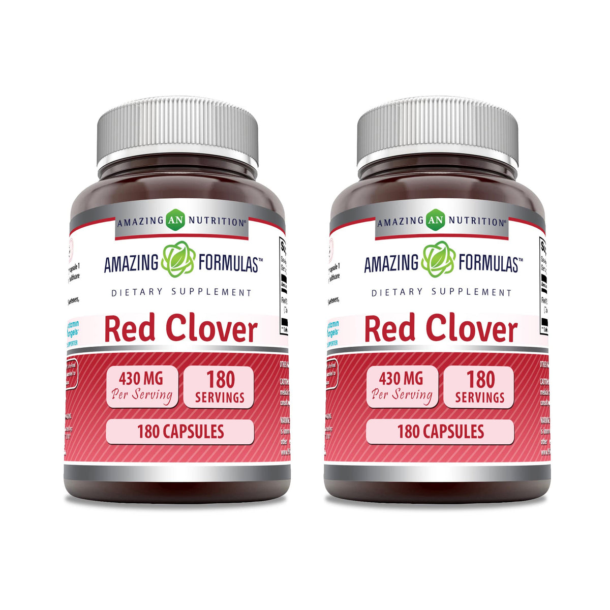 Amazing Formulas Red Clover 430 mg Capsules Supplement