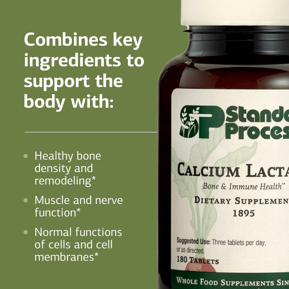Standard Process Calcium Lactate, Bone & Immune Supplement