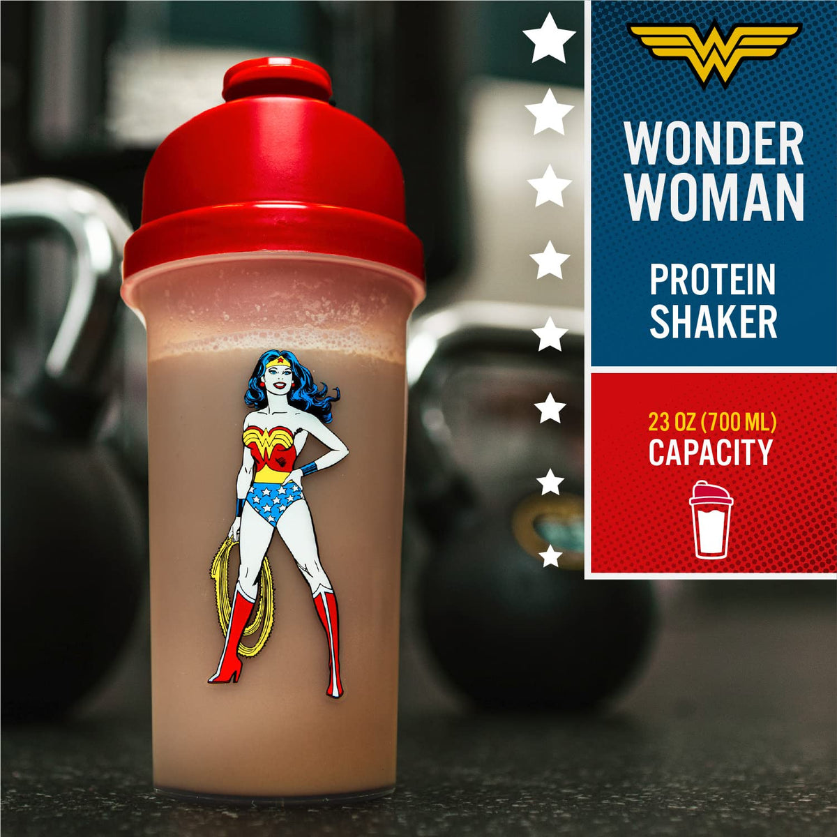 Paladone Wonder Woman Protein Shaker Bottle - 23 oz - image 2