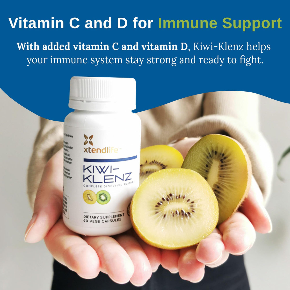 Xtendlife Kiwi-Klenz Digestive Enzyme & Prebiotic - 60 Capsules - image 8