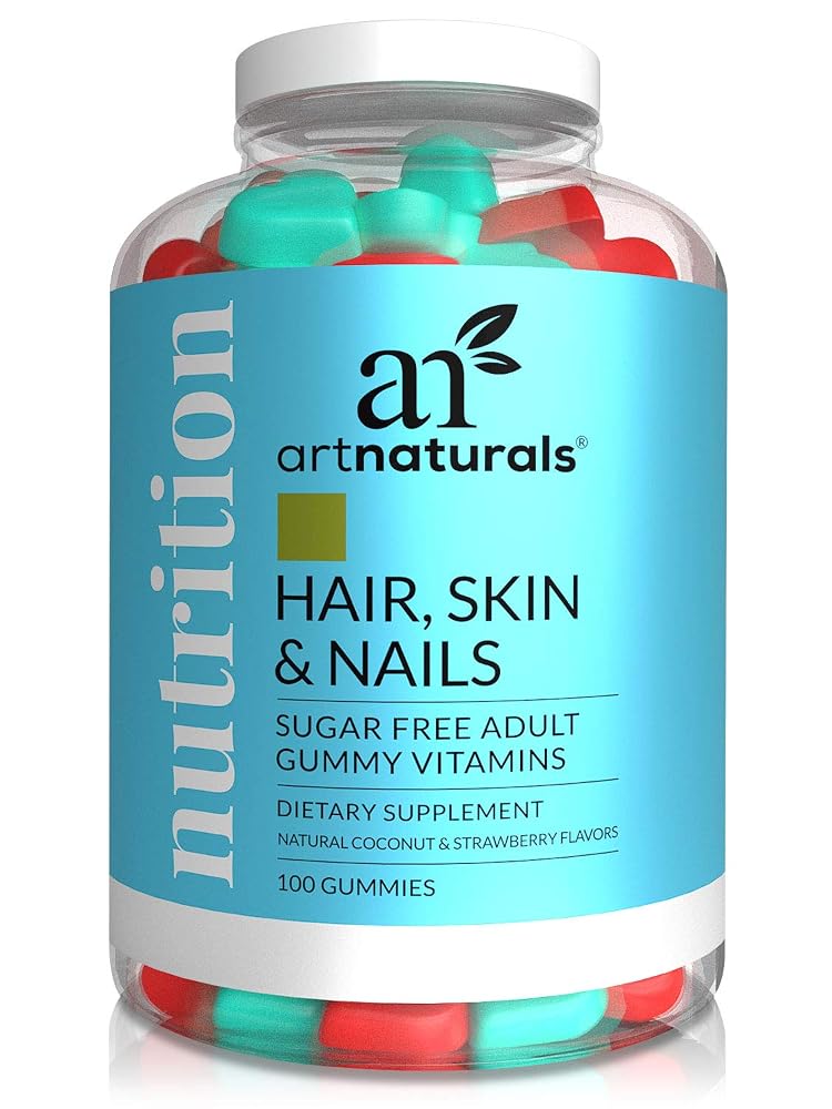 Artnaturals Hair Skin and Nails Gummies for Hair Growth - 100 Gummies