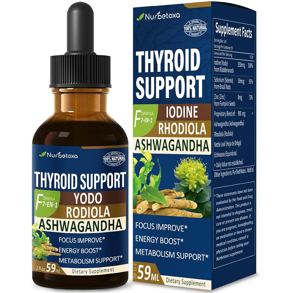 Nurbetoxa Thyroid Support Drops - Liquid Iodine Supplement