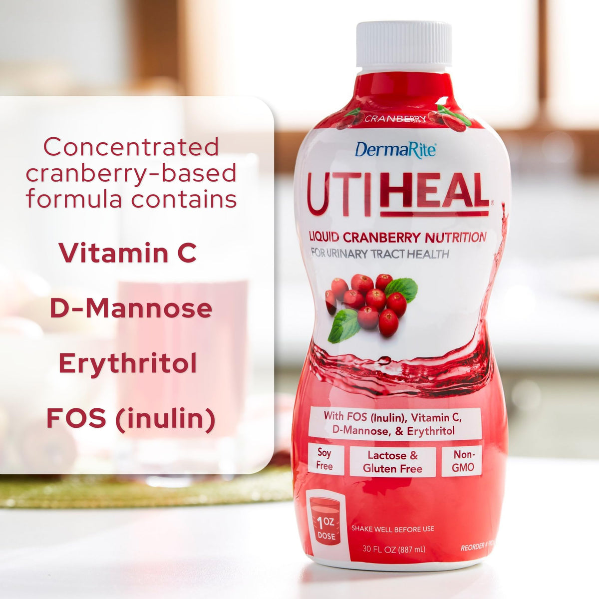 DermaRite UTIheal, Liquid Nutrition for Urinary Tract Health - Oral