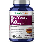 NusaPure Red Yeast Rice 1800mg - 180 Vegetarian Capsules