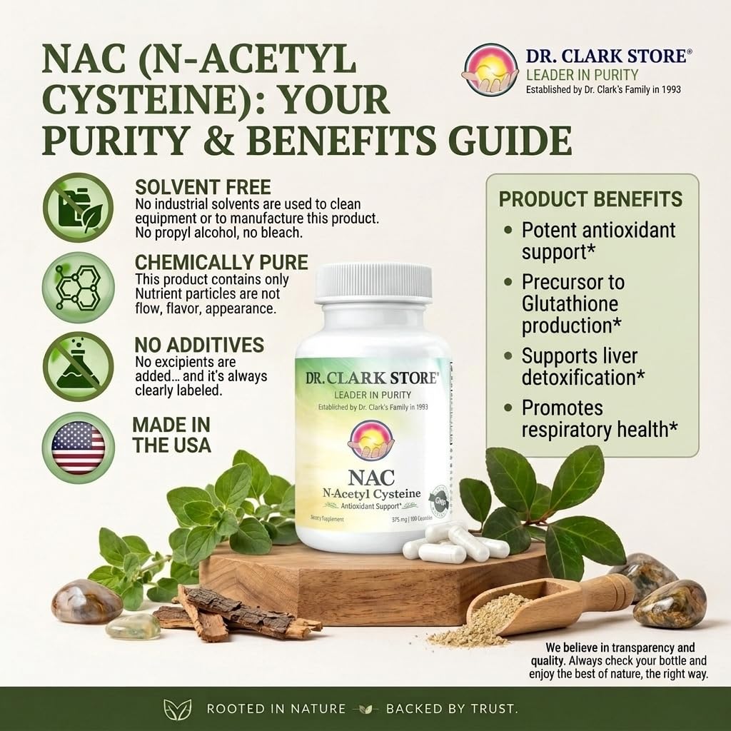 Dr Clark N-Acetyl-Cysteine (NAC) 575 mg - 100 Capsules - image 5