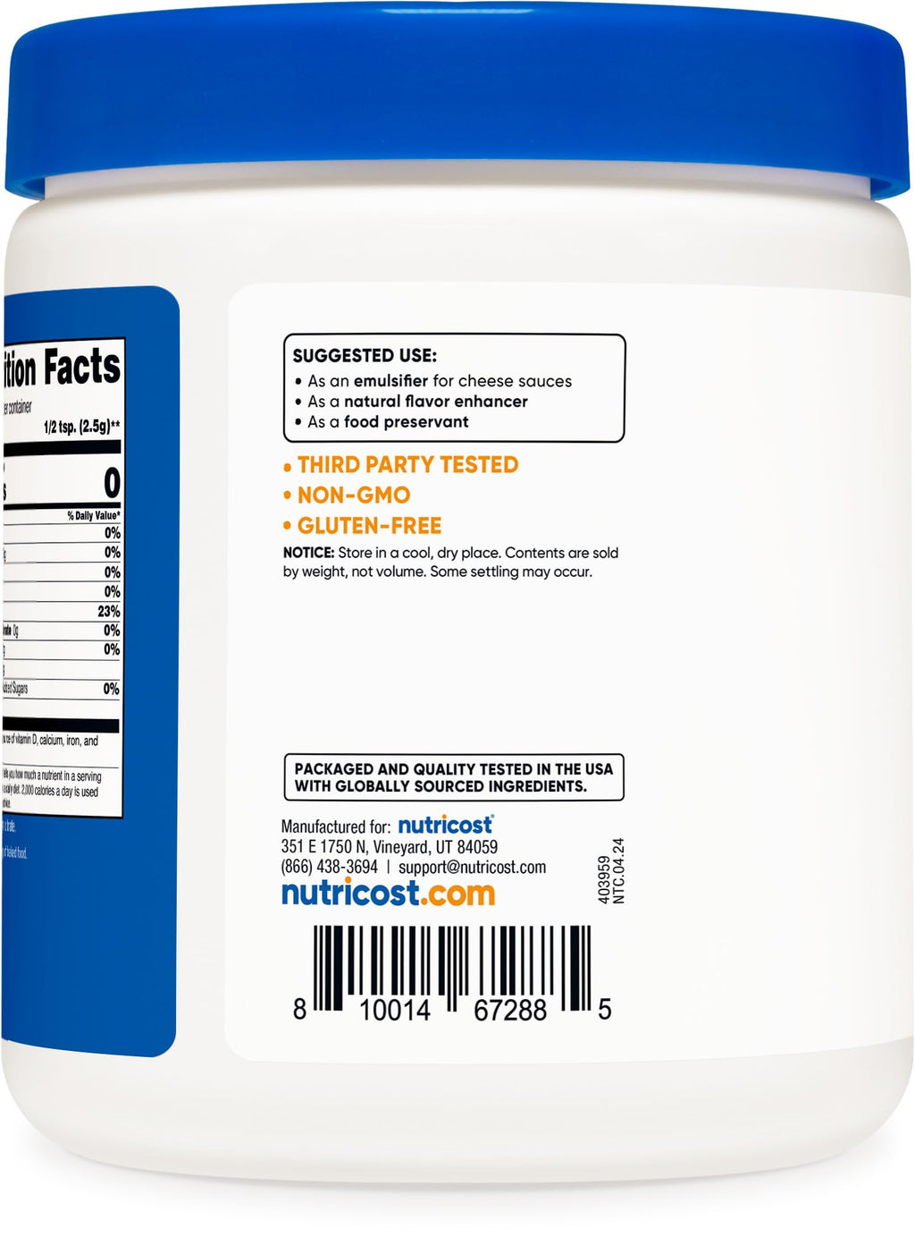 Nutricost Sodium Citrate Powder Food Grade - 1 LB - image 4