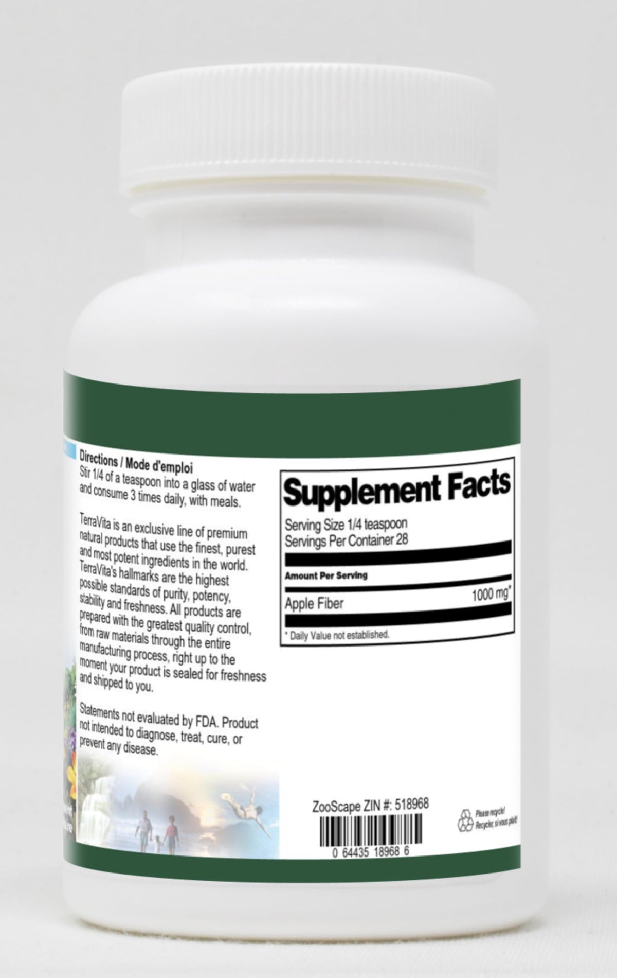 Terravita Apple Fiber Powder - 1 oz - image 2