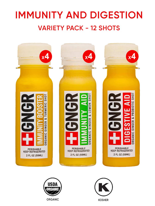 +GNGR 24 Shots Variety Pack of Organic Ginger Shots - Cold Pressed