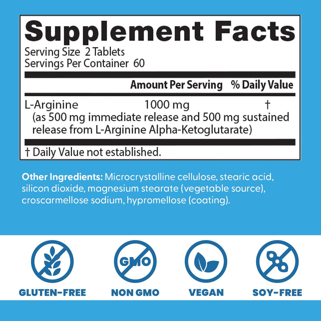 Doctor's Best L-Arginine Supplement - 120 Tablets - image 3