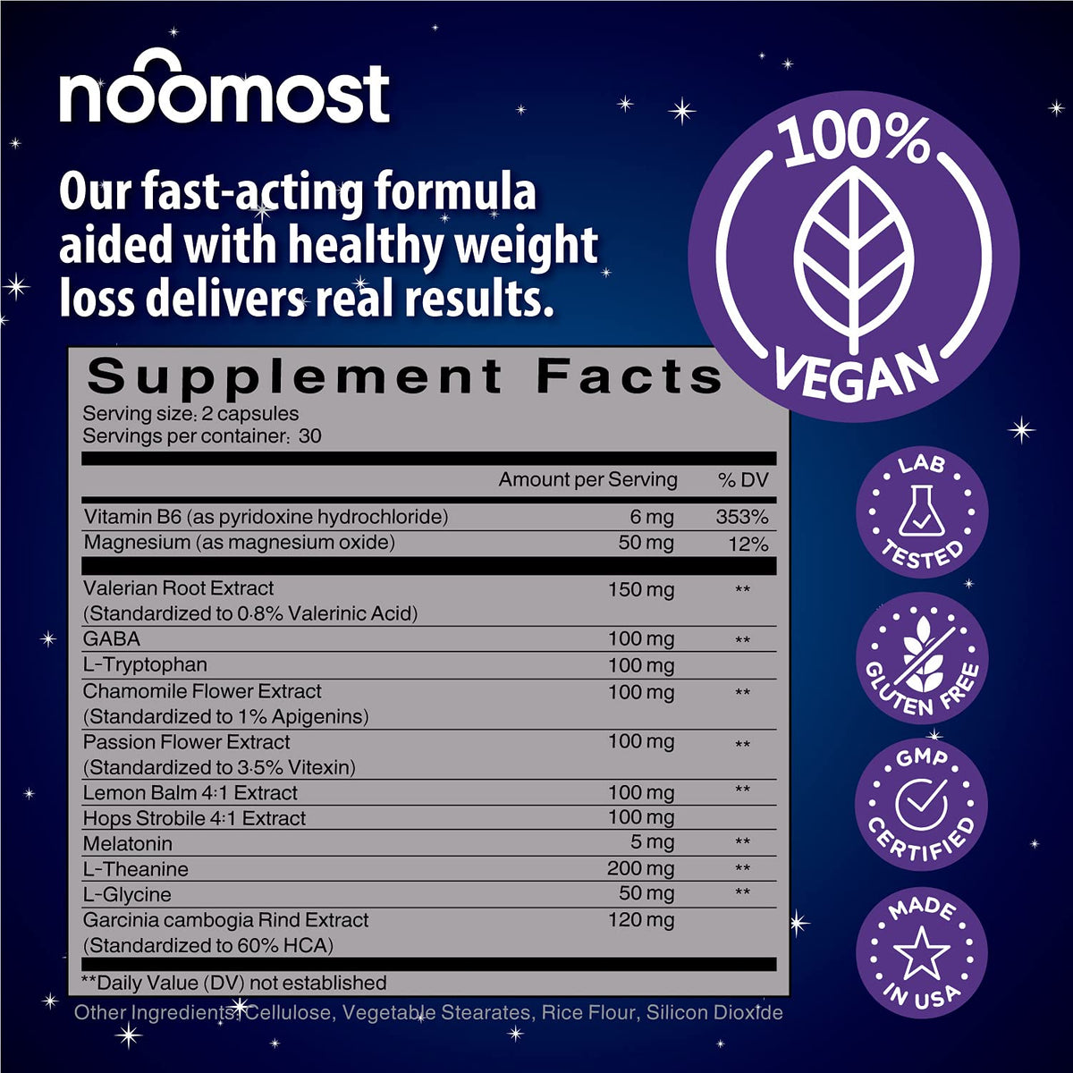 NooMost Natural Sleep Aid with Magnesium & L-Theanine - 60 Tablets - image 2