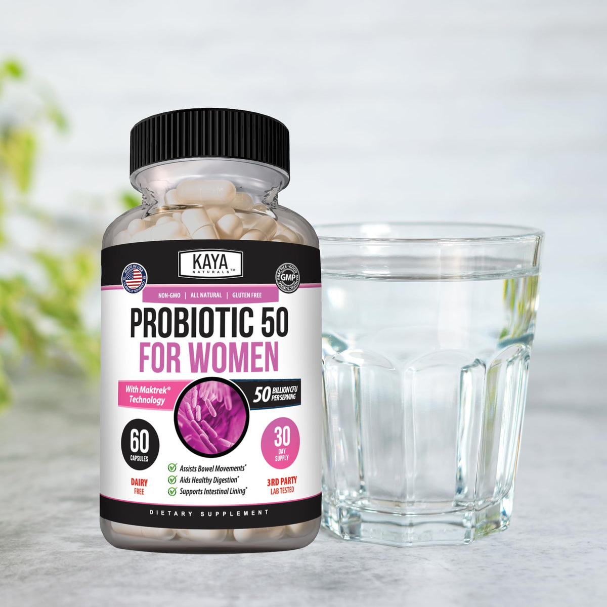 Kaya Naturals Womens Probiotic 50 Billion CFU