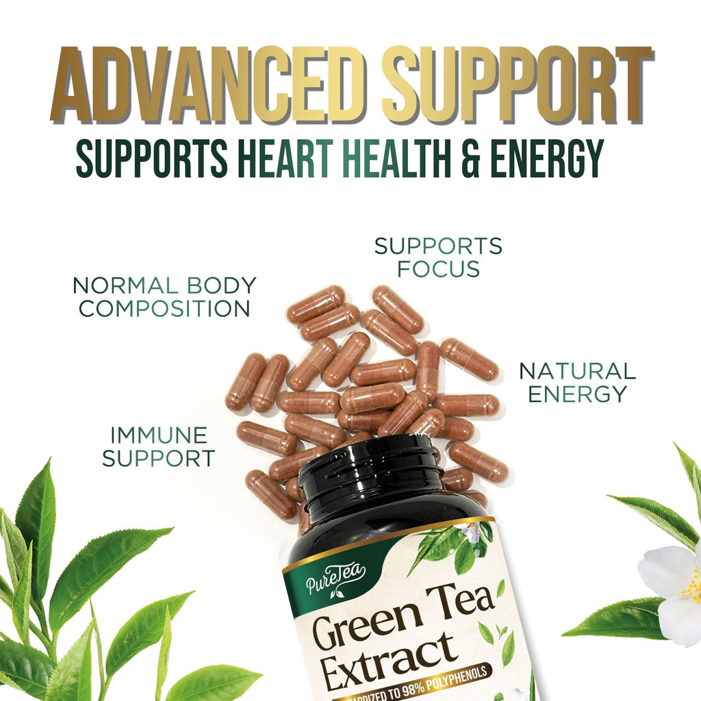 SILVERONYX Green Tea Extract 1000mg - 98% Polyphenols & 45% EGCG