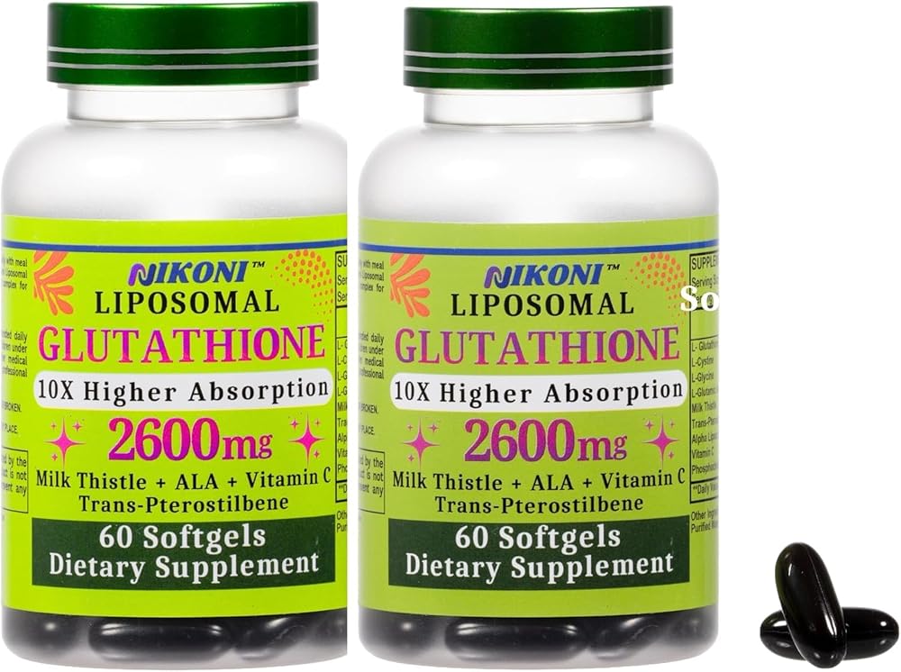 Nikoni Liposomal Glutathione 2600 mg Supplement High Absorption