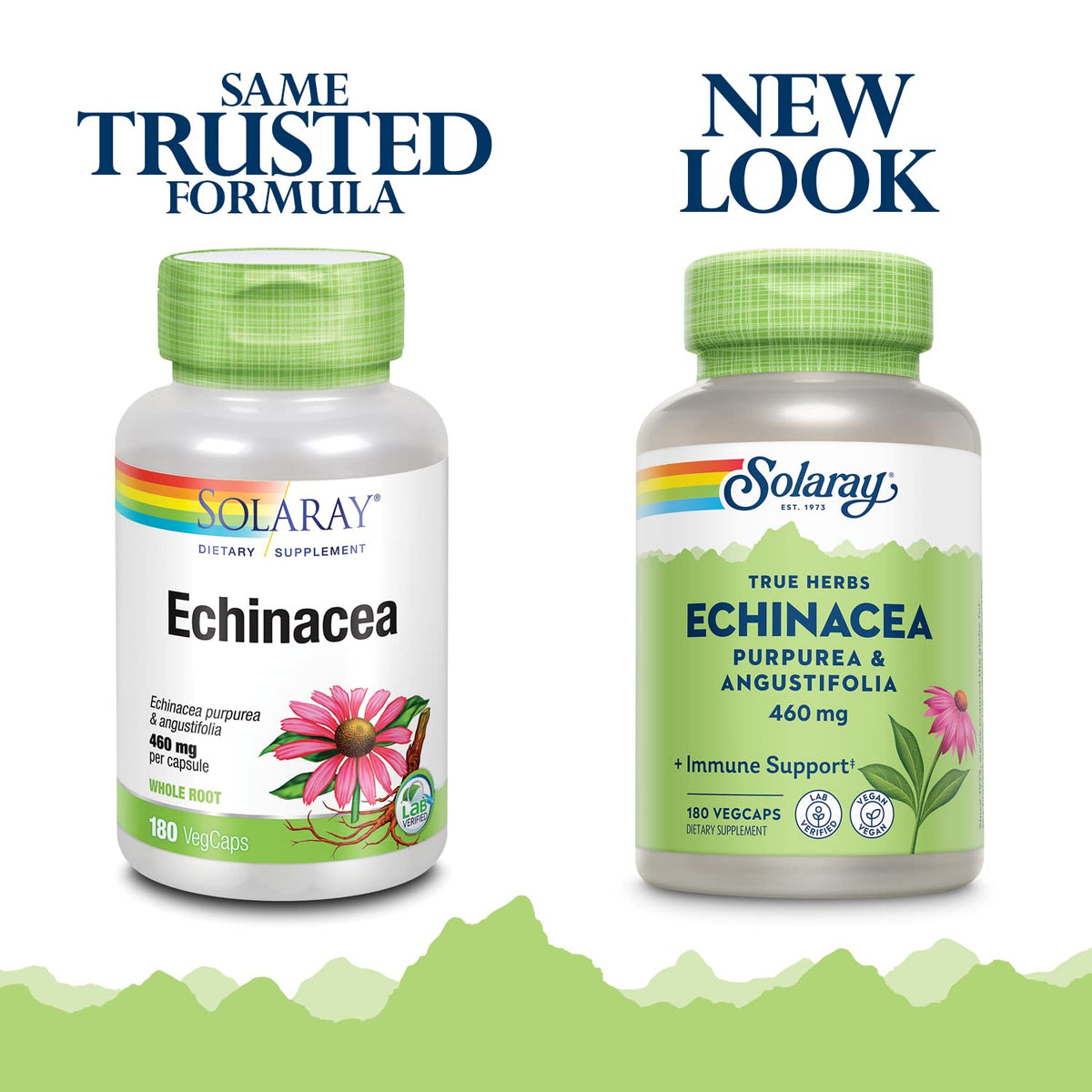 SOLARAY Echinacea Purpurea & Angustifolia Root 460 mg - 180 Vegetarian Capsules - image 2