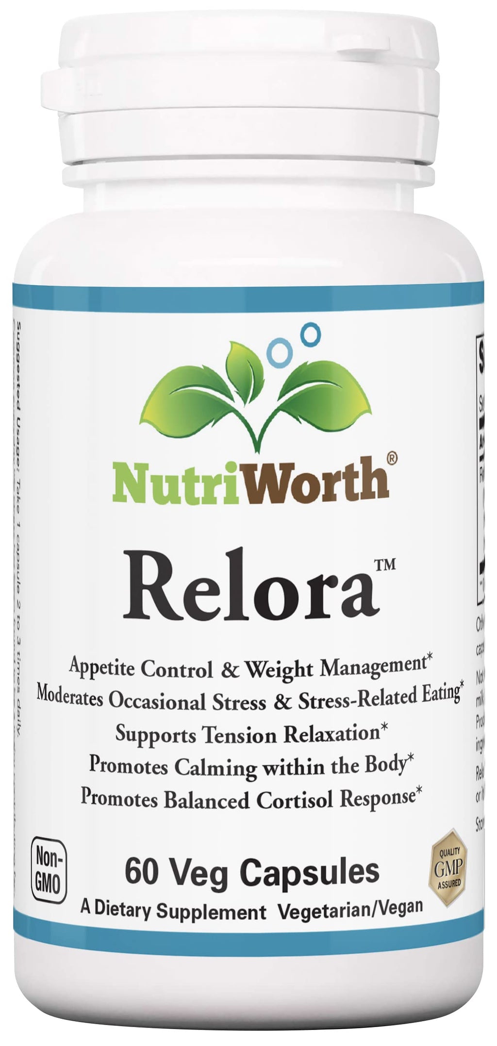 NutriWorth Relora 300mg Stress & Weight Management - 60 Vegetarian Capsules