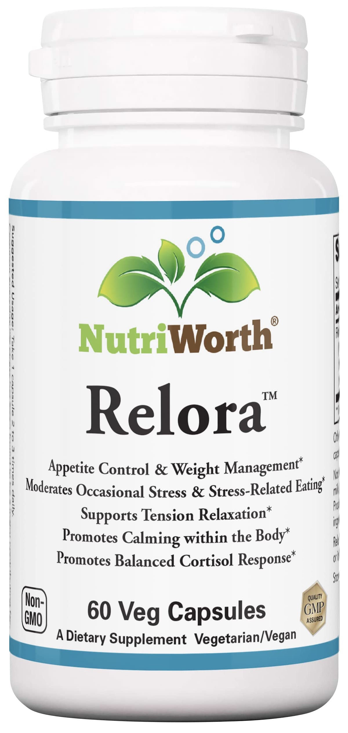 NutriWorth Relora 300mg Stress & Weight Management - 60 Vegetarian Capsules