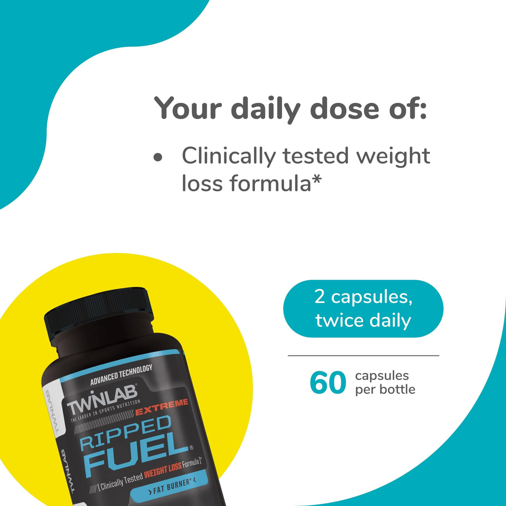 Twinlab Ripped Fuel Extreme Energy Supplement - 60 Capsules - image 3