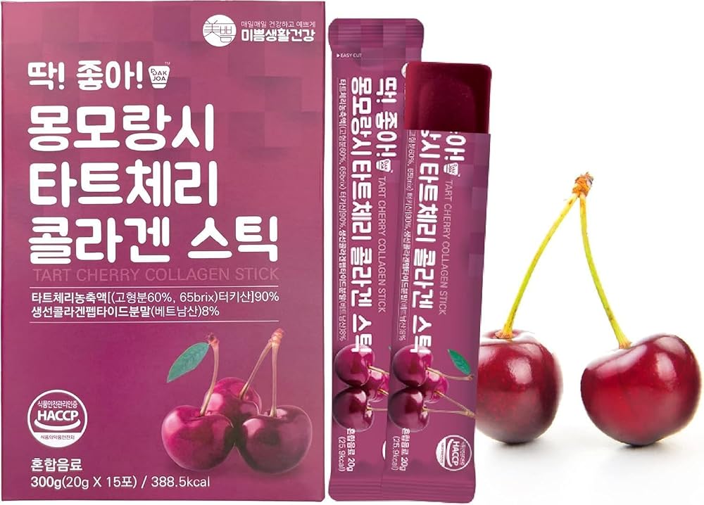Mippeum Tart Cherry Collagen Jelly Stick with Fish Collagen - 15 Sticks