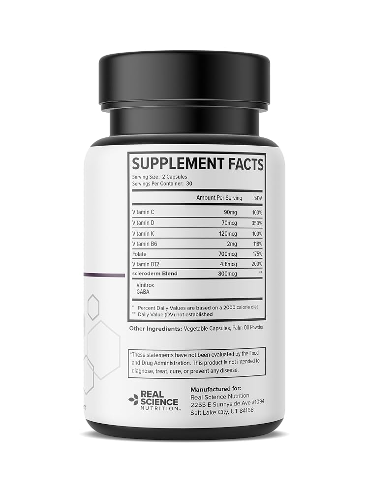 Real Science Nutrition ScleroEase Skin & Joint Support - 60 Capsules - image 3