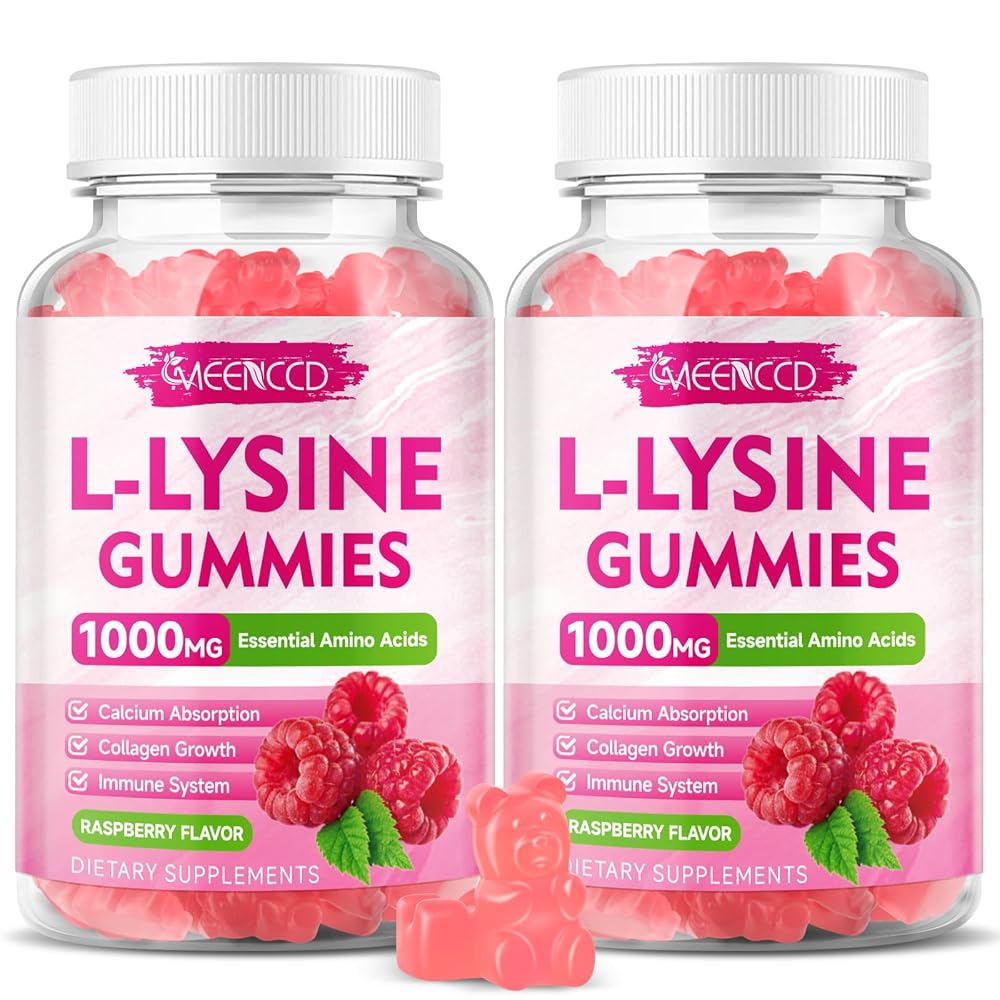 MEENCCD L-Lysine Gummies, Raspberry