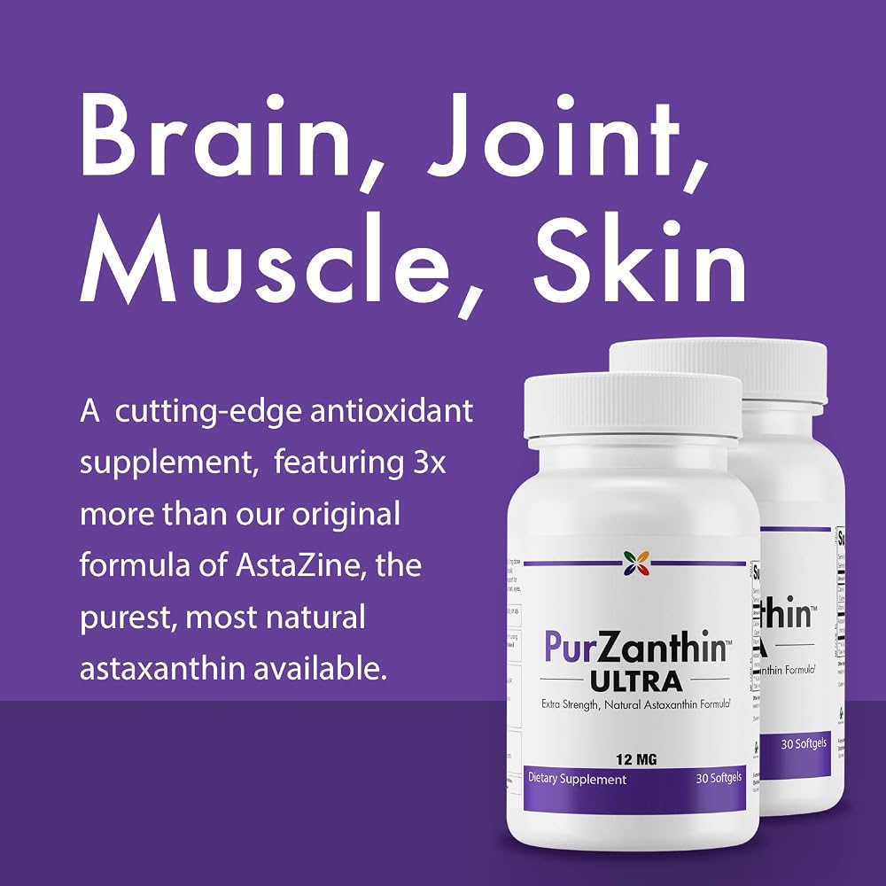 Stop Aging Now PurZanthin Ultra Natural Astaxanthin 12 mg - 1 Softgels - image 2