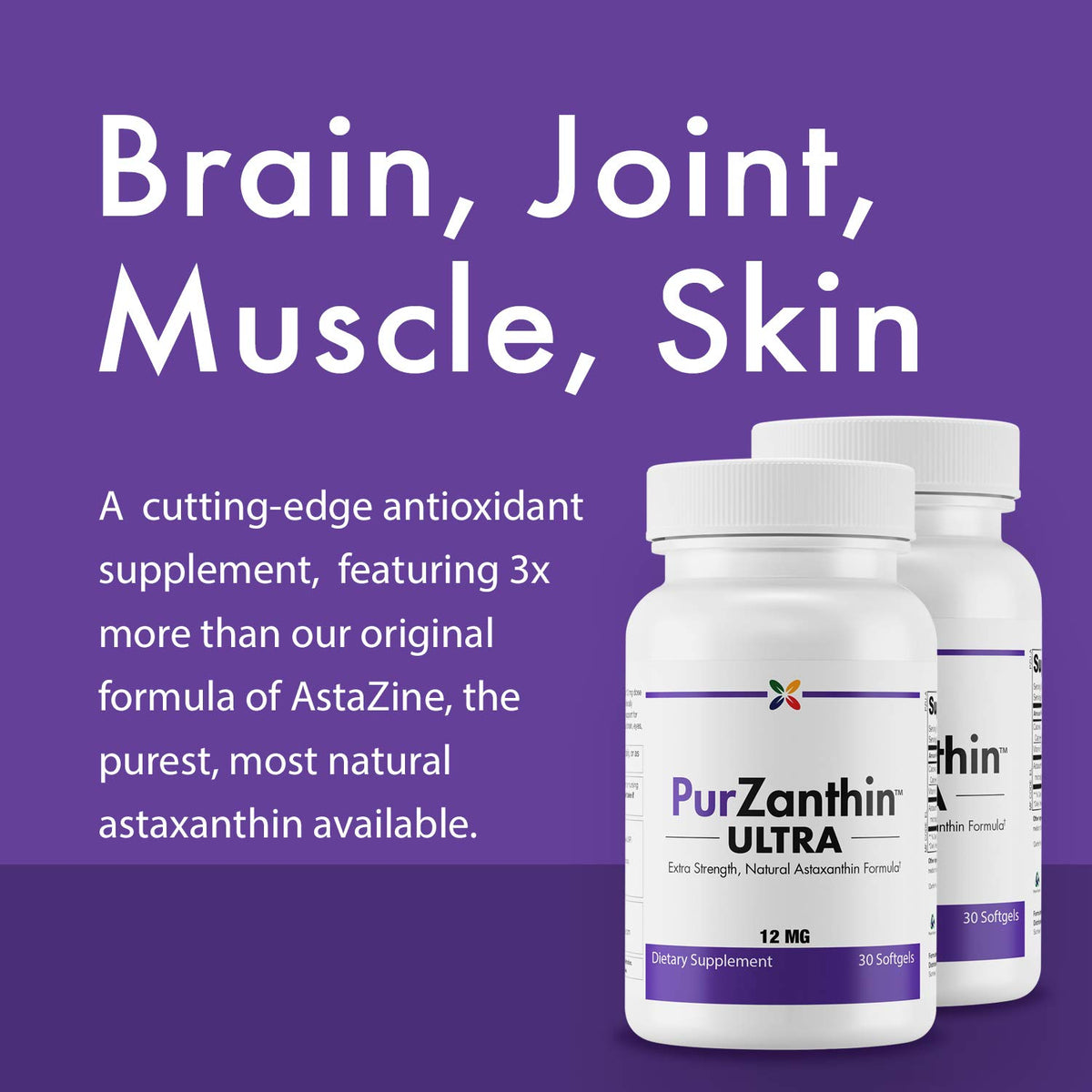 Stop Aging Now PurZanthin Ultra Natural Astaxanthin 12 mg - 1 Softgels - image 2