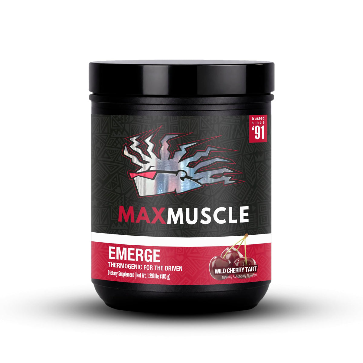 Max Muscle Emerge Wild Cherry Tart Thermogenic - 30 Scoops
