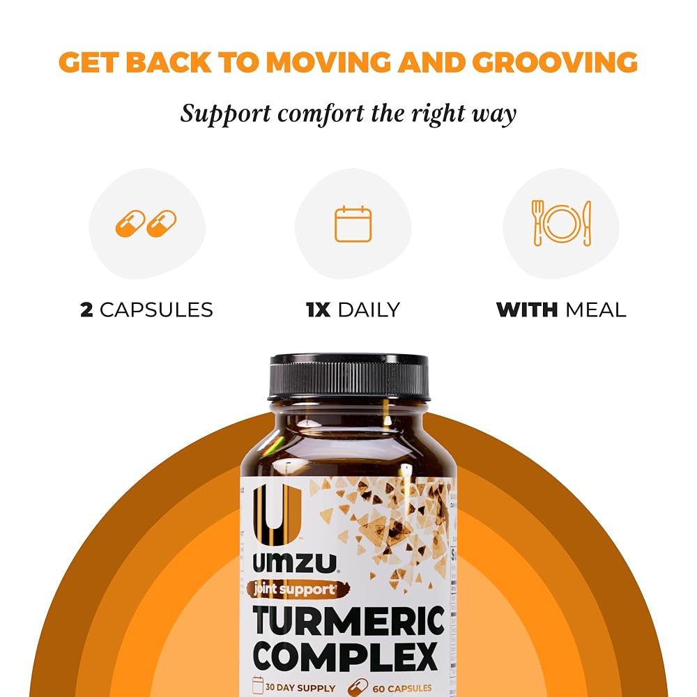 UMZU Turmeric Curcumin Supplement Joint Support - 30 Day Supply - image 5