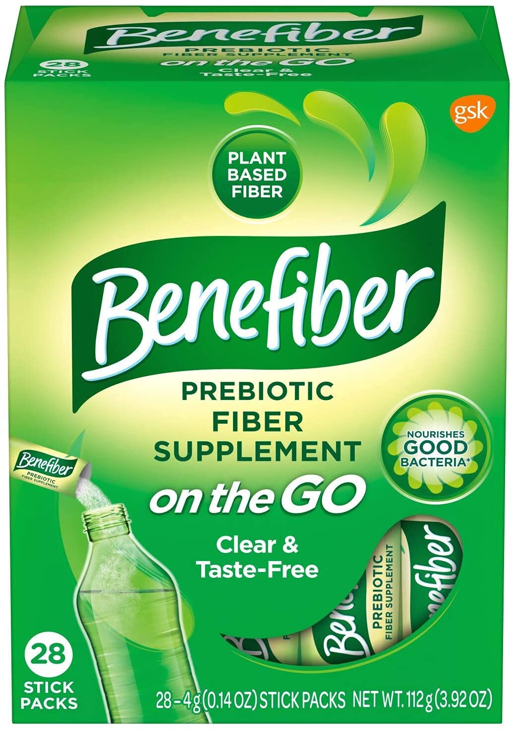 Benefiber Taste-Free Sugar-Free Fiber Supplement Stick Packs - 168 Count