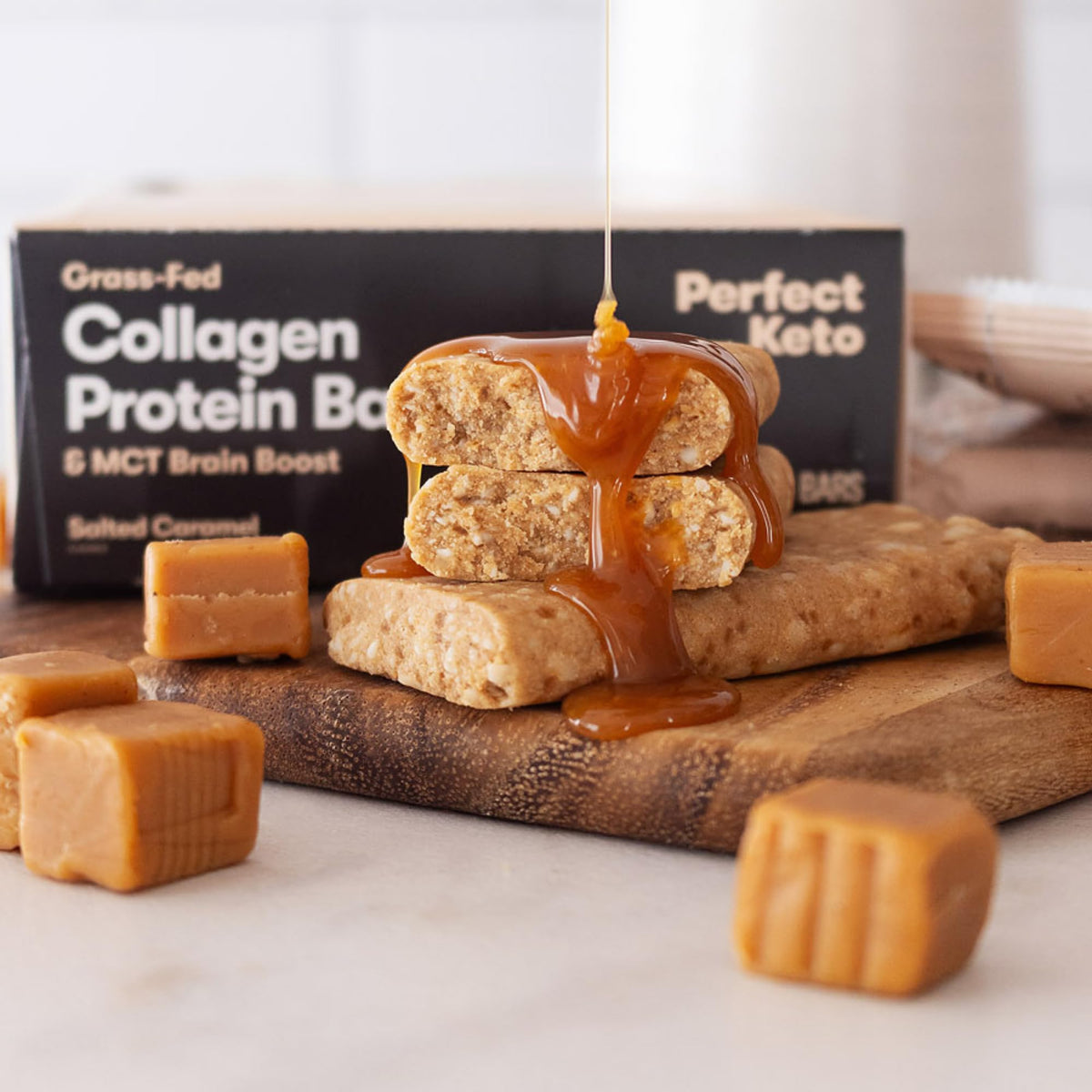 Perfect Keto Protein Snacks - Box of 12 Bars - Low Carb Diet Friendly