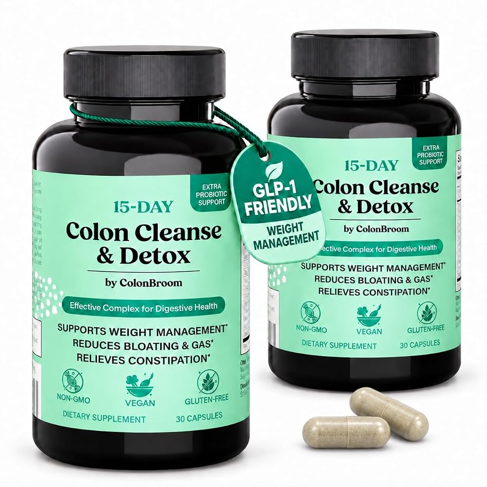 ColonBroom 15 Day Colon Cleanse & Detox, Probiotics & Magnesium