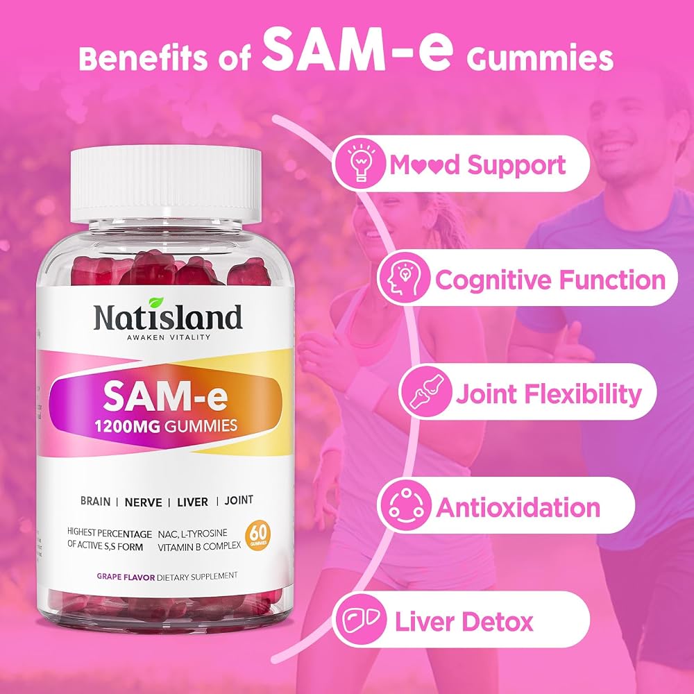 NATISLAND SAM-e with L-Tyrosine Gummies B-Complex - 60 Gummies - image 5