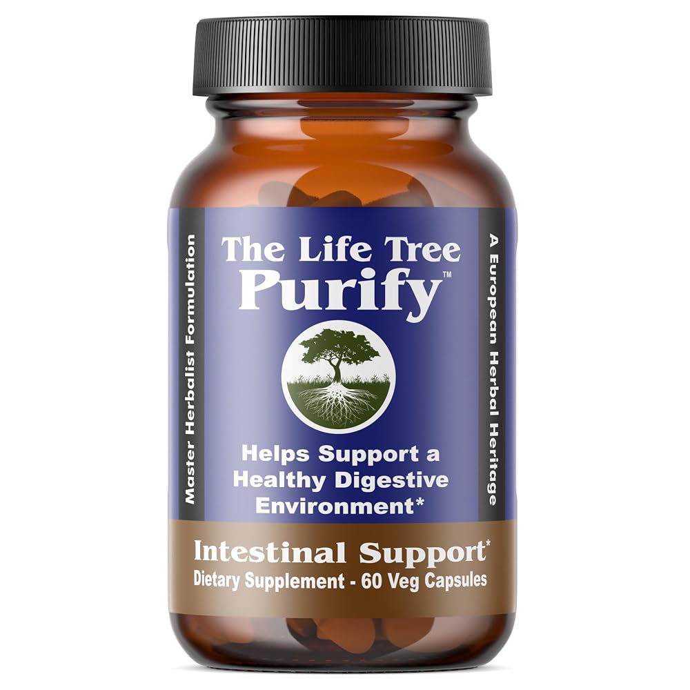 The Life Tree Purify Intestinal Support - 60 Vegetarian Capsules