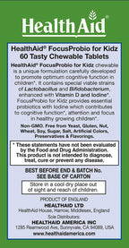HealthAid FocusProbio Kidz Probiotic for Brain & Gut Health - 60 Tablets - image 2
